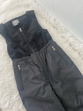 Warm Black Kids Snow Bib Romper Gently Used